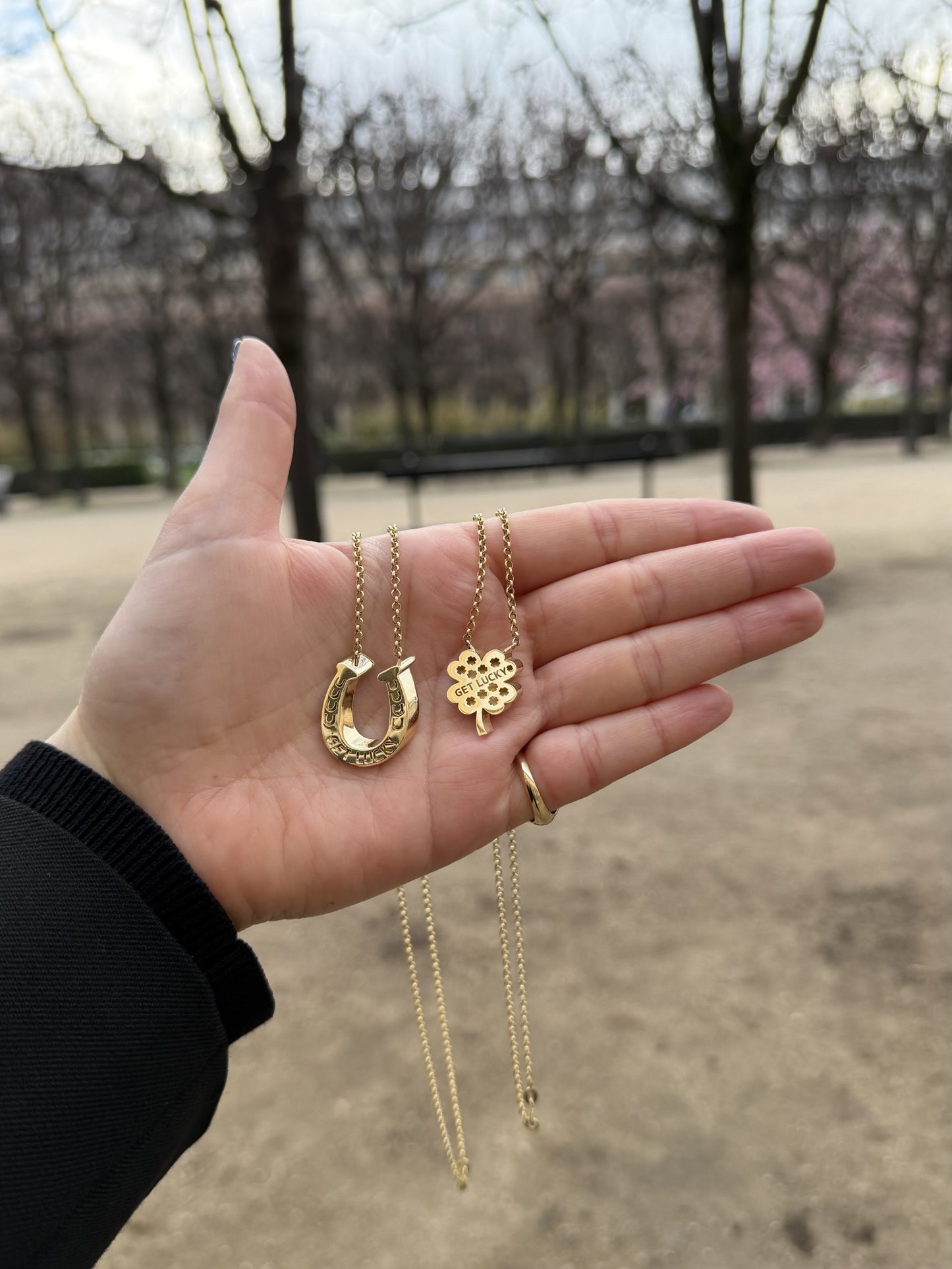 Pırlantalı 3D Yonca Kolye